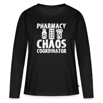 Apotheker Geschenk, Apotheke Pharmazie, Apotheker - Frauen Premium Bio Langarmshirt - Schwarz - Vorne - Julia (174cm)