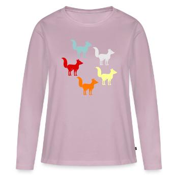 Fox - Women's Premium Organic Long Sleeve Shirt - dusky pink - Front - Julia (174cm)
