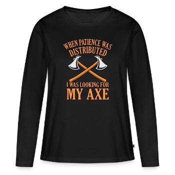Wikinger - Frauen Premium Bio Langarmshirt - Schwarz - Vorne - Julia (174cm)