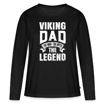 Wikinger - Frauen Premium Bio Langarmshirt - Schwarz - Vorne - Julia (174cm)