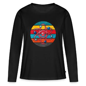 Science - T-shirt manches longues Premium bio Femme - noir - Devant - Julia (174cm)