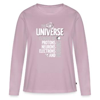 Wissenschaft - Frauen Premium Bio Langarmshirt - Altrosa - Vorne - Julia (174cm)