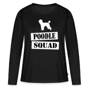 join the poodle squad - Women's Premium Organic Long Sleeve Shirt - black - Front - Julia (174cm)