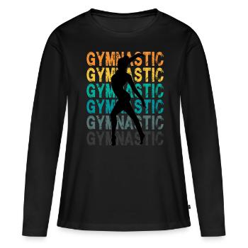 Gymnastics for a gymnast Floor gymnast - Women's Premium Organic Long Sleeve Shirt - black - Front - Julia (174cm)