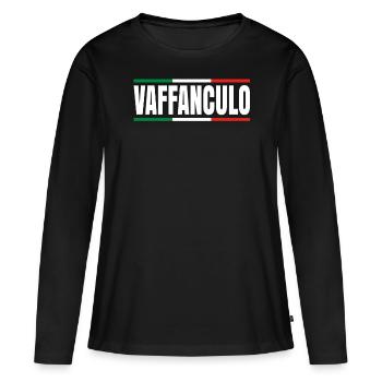 Italien - T-shirt manches longues Premium bio Femme - noir - Devant - Julia (174cm)