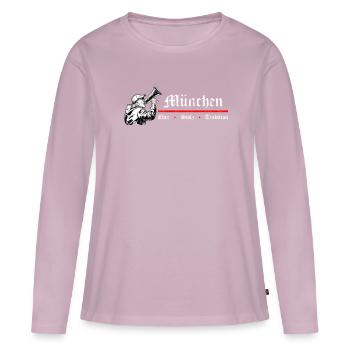 München Ehre Stolz Tradition - Fussball - Frauen Premium Bio Langarmshirt - Altrosa - Vorne - Julia (174cm)