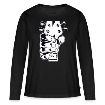 Basse électrique - Guitare électrique - T-shirt manches longues Premium bio Femme - noir - Devant - Julia (174cm)