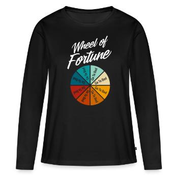 Roue de la Fortune, Aller au lit - T-shirt manches longues Premium bio Femme - noir - Devant - Julia (174cm)