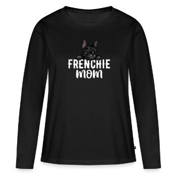 Frenchie Mom French Bulldog - Women's Premium Organic Long Sleeve Shirt - black - Front - Julia (174cm)