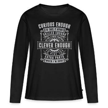 Auto-LKW-Mechaniker - Mechaniker - Frauen Premium Bio Langarmshirt - Schwarz - Vorne - Julia (174cm)