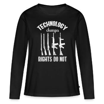 Amateurs d’armes à munitions, propriétaires d’armes à feu - T-shirt manches longues Premium bio Femme - noir - Devant - Julia (174cm)