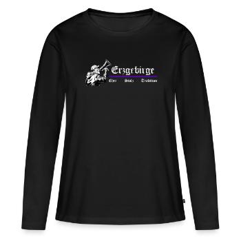 Erzgebirge Honore fière tradition - T-shirt manches longues Premium bio Femme - noir - Devant - Julia (174cm)
