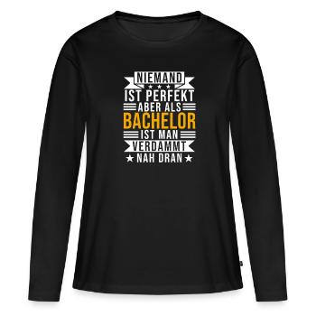 Bachelor - Frauen Premium Bio Langarmshirt - Schwarz - Vorne - Julia (174cm)
