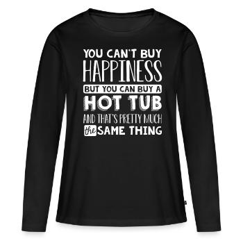 Le tourbillon est le bonheur - T-shirt manches longues Premium bio Femme - noir - Devant - Julia (174cm)