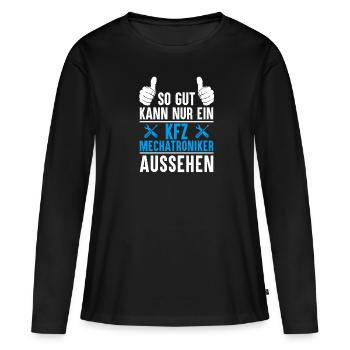 KFZ Mechatroniker - Frauen Premium Bio Langarmshirt - Schwarz - Vorne - Julia (174cm)