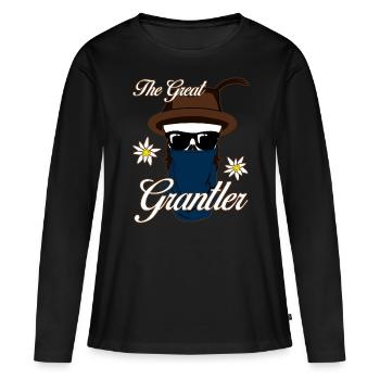 Grantler Grantln Granteln - Frauen Premium Bio Langarmshirt - Schwarz - Vorne - Julia (174cm)