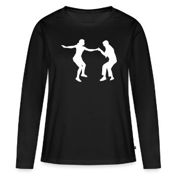 Boogie Woogie Boogie-Woogie Dancing Swing - T-shirt manches longues Premium bio Femme - noir - Devant - Julia (174cm)