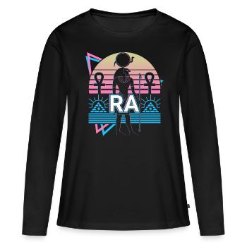 Ra Dieu Égyptien Egypte Cadeau - T-shirt manches longues Premium bio Femme - noir - Devant - Julia (174cm)