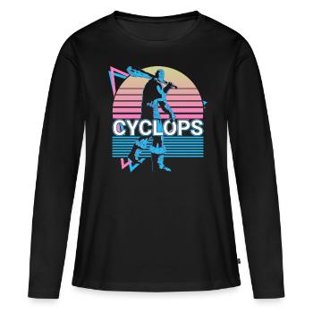Cyclope Cadeau de mythologie grecque - T-shirt manches longues Premium bio Femme - noir - Devant - Julia (174cm)