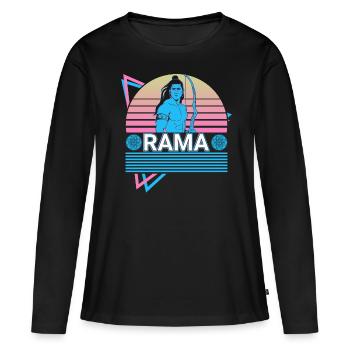 Rama Dieu hindou Ancienne mythologie hindoue Cadeau - T-shirt manches longues Premium bio Femme - noir - Devant - Julia (174cm)