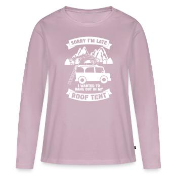 Dachzelt Autodachzelt Camping Offroad - Frauen Premium Bio Langarmshirt - Altrosa - Vorne - Julia (174cm)