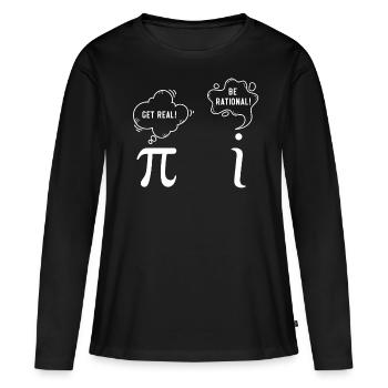 Rationales Mathematisches Nerd -Geschenk - Frauen Premium Bio Langarmshirt - Schwarz - Vorne - Julia (174cm)
