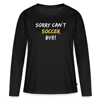 Soccer Soccer Football - T-shirt manches longues Premium bio Femme - noir - Devant - Julia (174cm)