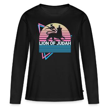 Löwe von Juda Jude Jude Hebräisch Israelit Israel - Frauen Premium Bio Langarmshirt - Schwarz - Vorne - Julia (174cm)