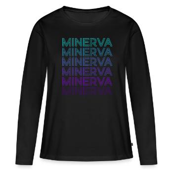 Minerve Déesse grecque Déesse de la Sagesse Ret - T-shirt manches longues Premium bio Femme - noir - Devant - Julia (174cm)