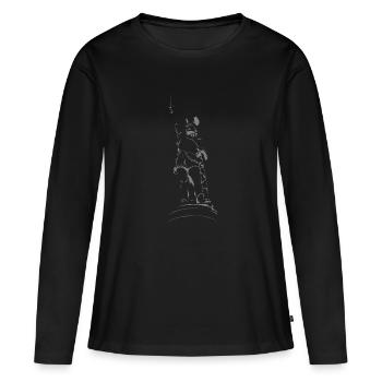 Hermannsdenkmal Detmold Lippe - Frauen Premium Bio Langarmshirt - Schwarz - Vorne - Julia (174cm)