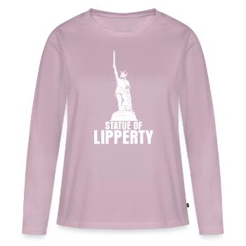 Hermannsdenkmal Witz Detmold Lippe - Frauen Premium Bio Langarmshirt - Altrosa - Vorne - Julia (174cm)
