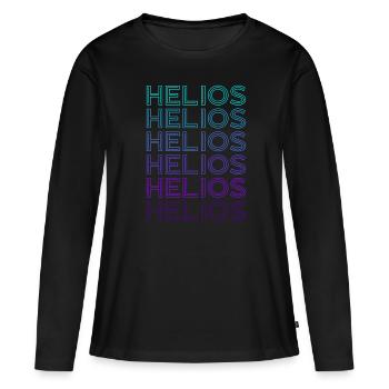 Helios Dieu Grec Ancien Grec Rétro - T-shirt manches longues Premium bio Femme - noir - Devant - Julia (174cm)