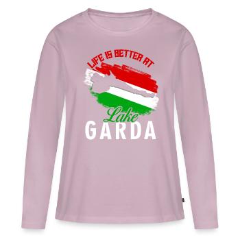 Lake Garda Lago di Garda - Women's Premium Organic Long Sleeve Shirt - dusky pink - Front - Julia (174cm)