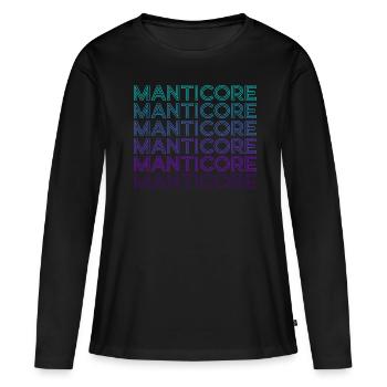 Mantikor Folklore persan Grec Rétro - T-shirt manches longues Premium bio Femme - noir - Devant - Julia (174cm)