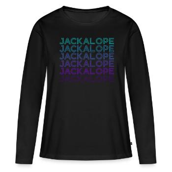 Schakalope Rabbit Cryptozoology Retro - Women's Premium Organic Long Sleeve Shirt - black - Front - Julia (174cm)