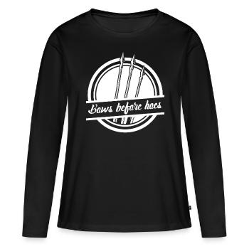 3D Bogensport Compoundbogen Langbogen - Frauen Premium Bio Langarmshirt - Schwarz - Vorne - Julia (174cm)
