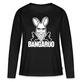 Kangourou Bangaroo Kangourous - T-shirt manches longues Premium bio Femme - noir - Devant - Julia (174cm)