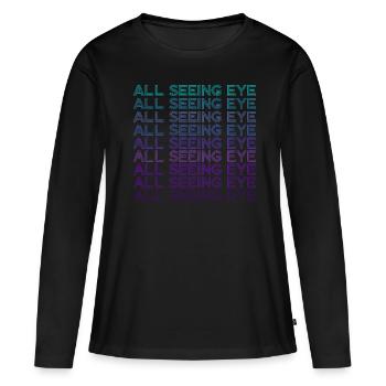 All-seeing eye retro - Women's Premium Organic Long Sleeve Shirt - black - Front - Julia (174cm)