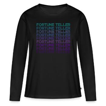 Fortune Teller Crystal Ball Retro - Women's Premium Organic Long Sleeve Shirt - black - Front - Julia (174cm)