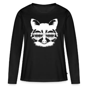 Synthétiseur Raccoon Synthétiseurs modulaires - T-shirt manches longues Premium bio Femme - noir - Devant - Julia (174cm)