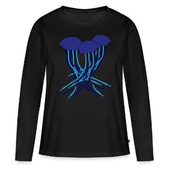Synthétiseur Méduse Méduse Synthétiseurs modulaires - T-shirt manches longues Premium bio Femme - noir - Devant - Julia (174cm)