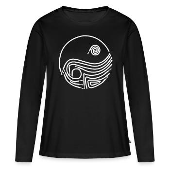 Synthétiseurs Yin et Yang Synthétiseurs - T-shirt manches longues Premium bio Femme - noir - Devant - Julia (174cm)