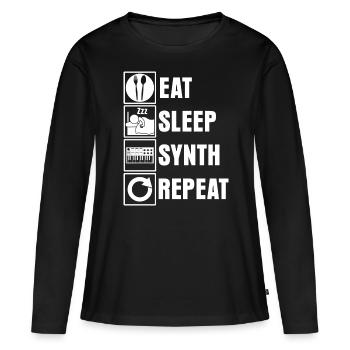 Synthétiseurs analogiques Synthétiseurs - T-shirt manches longues Premium bio Femme - noir - Devant - Julia (174cm)