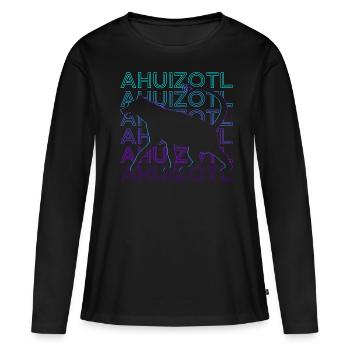 Ahuizotl Aztec Mythology Maya Retro Cadeau - T-shirt manches longues Premium bio Femme - noir - Devant - Julia (174cm)
