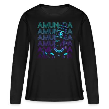 Amon Ra Dieu égyptien Amon Re Egypte ancienne Ret - T-shirt manches longues Premium bio Femme - noir - Devant - Julia (174cm)