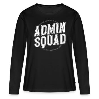 Directeur adjoint, École d’administration - T-shirt manches longues Premium bio Femme - noir - Devant - Julia (174cm)