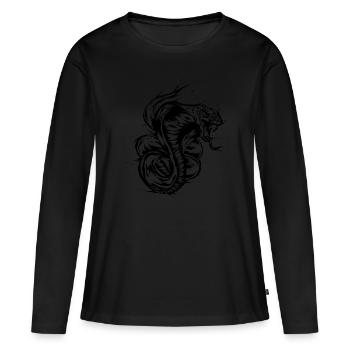Serpent Cobra - T-shirt manches longues Premium bio Femme - noir - Devant - Julia (174cm)