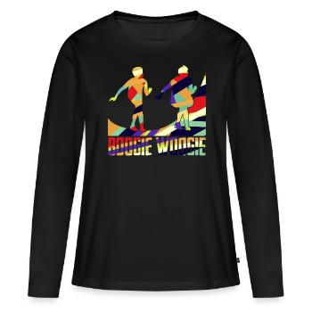 Boogie Woogie Boogie-Woogie Dancing Swing - T-shirt manches longues Premium bio Femme - noir - Devant - Julia (174cm)