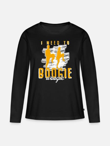 Boogie Woogie Tanz Boogie-Woogie Swing - Frauen Premium Bio Langarmshirt - Schwarz