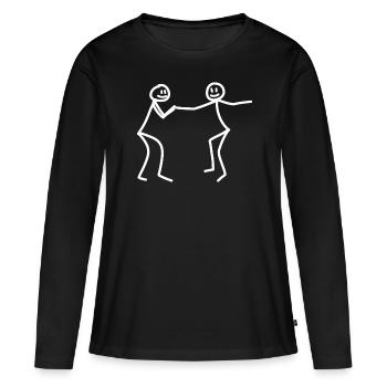 Boogie Woogie Swing Dancer Boogie-Woogie - T-shirt manches longues Premium bio Femme - noir - Devant - Julia (174cm)